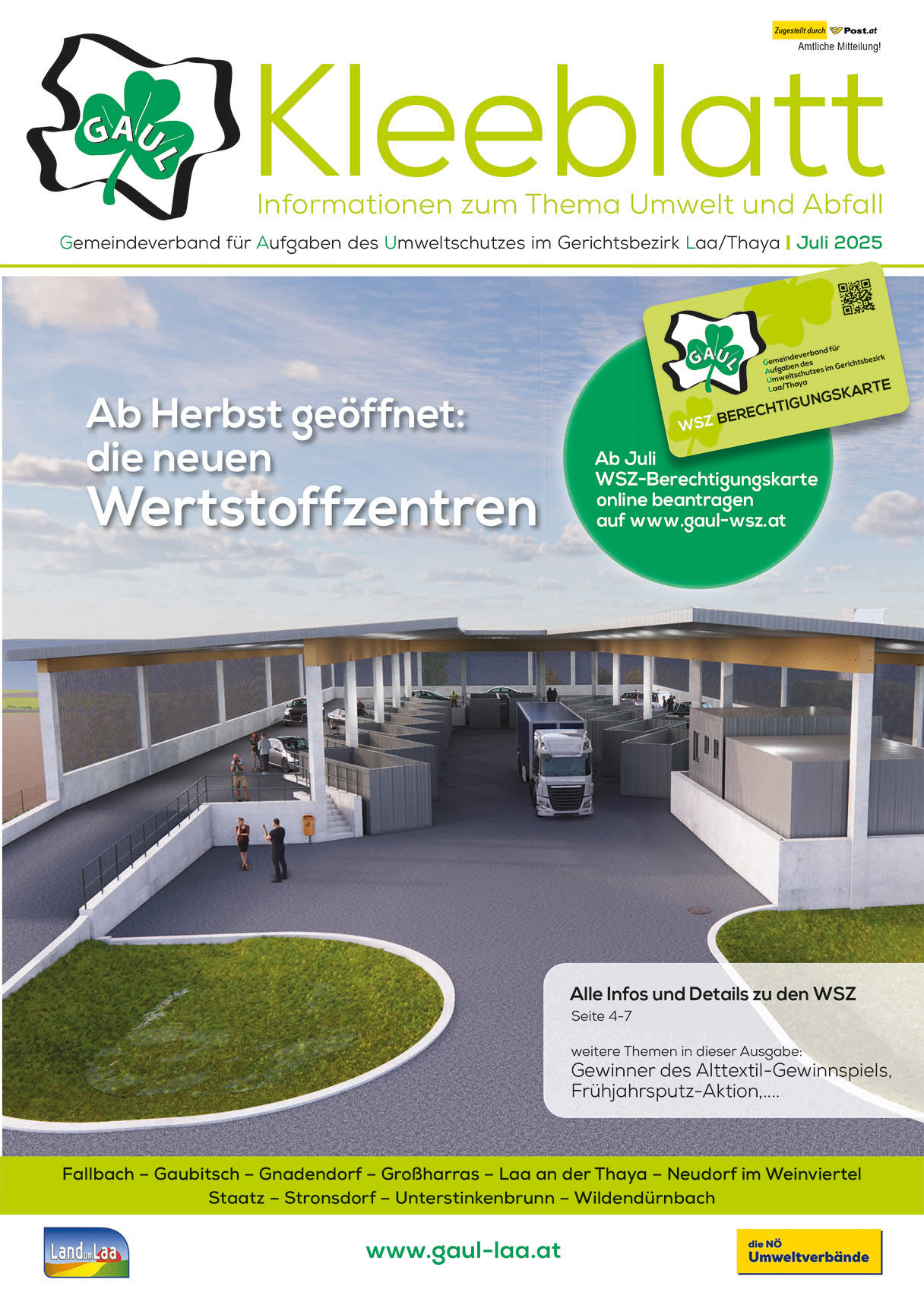 Das Bild zeigt das Titelblatt der neuen Ausgabe der GAUL-Verbandszeitung 